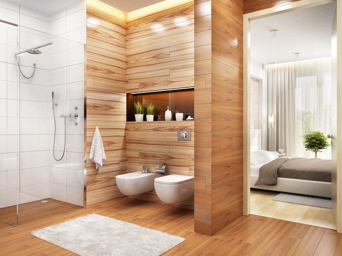  Vous avez une salle de bains avec des sols en bois ? Voir toutes les précautions à prendre